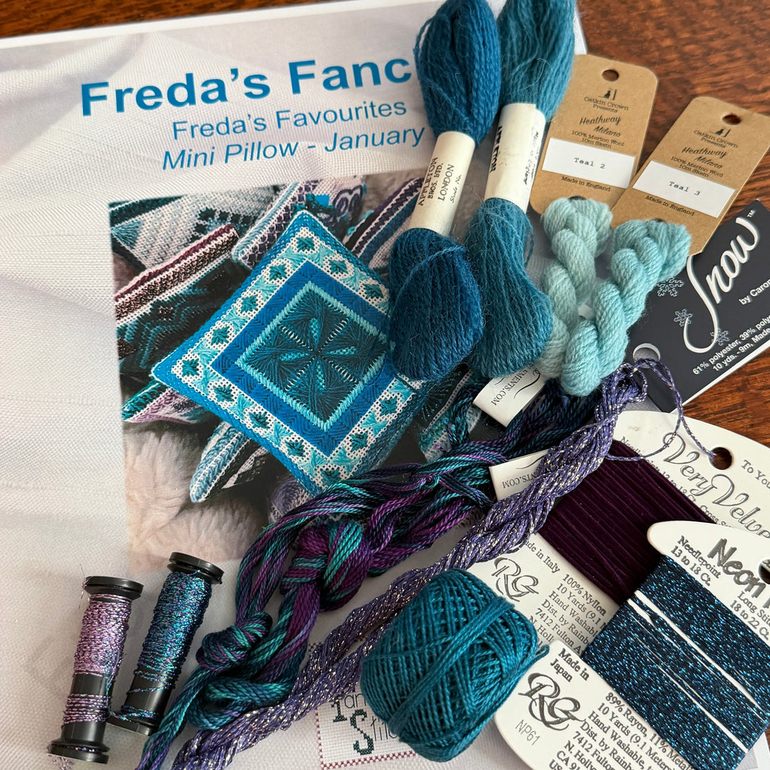2026 Mini-Pillow Stitch Along - January Pillow Thread Selections